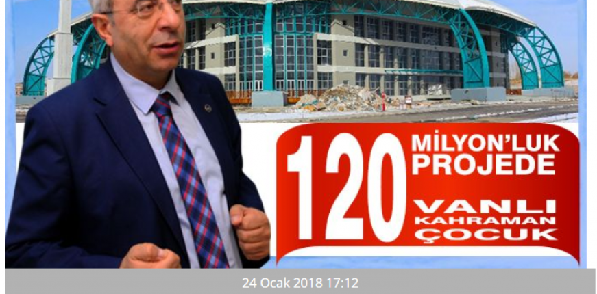 Van Y.Y Üniversitesi 120 milyonluk projede 120 kahraman Vanlı çocuk adı yolu konuldu